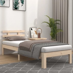 vidaXL Estrutura de cama 90x200 cm madeira maciça