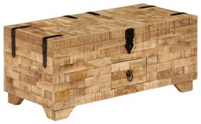 Mesa de centro madeira de mangueira maciça 80x40x35 cm