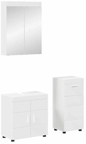 vidaXL Conjunto de Móveis para Banheiro com gaveta TULUM Branco