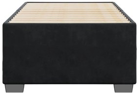 Estrutura de cama sem colchão 100x200 cm veludo preto