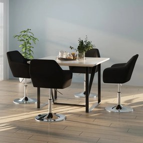 vidaXL Cadeiras de jantar 4 pcs couro artificial preto
