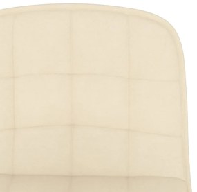 Bancos de bar 2 pcs tecido cor creme