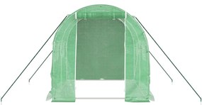 Estufa com estrutura de aço 4 m² 2x2x2 m verde