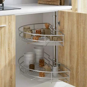 vidaXL Unidade cestos p/ cozinha 2 pcs 180 graus 85x44x80 cm