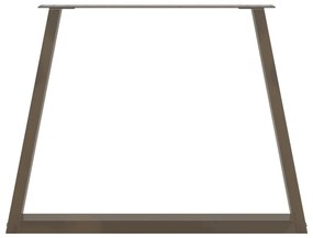 Pés para mesa de jantar em formato de V, 2 peças, aço natural, 100x(72