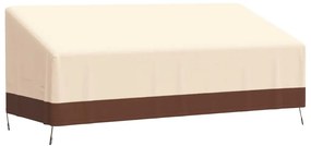vidaXL Capa para sofá de 3 lugares 204x86x48/73 cm 600D oxford bege