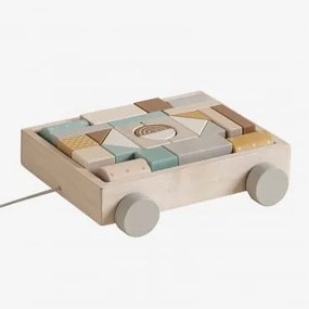 Blocos De Construção Em Madeira Kigoris Kids Madeira Natural - Sklum