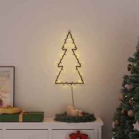 Luzes de Natal silhueta da árvore Natal 80 LEDs branco quente