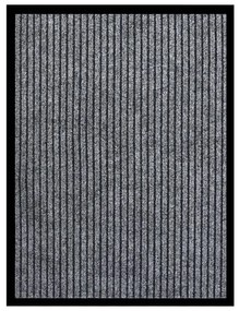 vidaXL Tapete de porta às riscas 60x80 cm cinzento