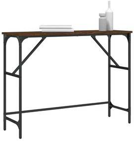 Mesa consola 100x32x75 cm derivados madeira carvalho castanho