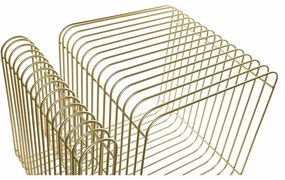Porta-revistas DKD Home Decor Metal Dourado (50 x 40 x 39 cm)