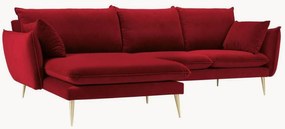 Sofá de canto em veludo Elio (4 lugares)