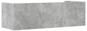 Prateleira de parede 100x35x30,5cm deriv. madeira cinza cimento