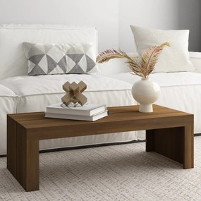 vidaXL Mesa centro 110x50x35 cm derivados de madeira carvalho castanho