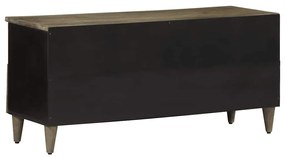 Móvel de TV 100x33x46 cm madeira de mangueira maciça preto