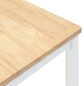 Cadeiras de jantar 2 pcs madeira de seringueira maciça branco