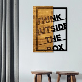 Acessório Decorativo de Parede Think Outside The Box – Nogueira e Pret