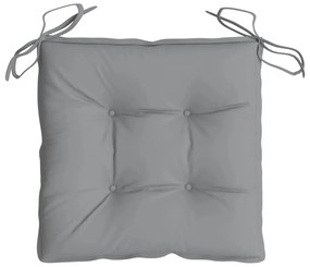 Almofadões de cadeira 6 pcs 40x40x7 cm tecido oxford cinza