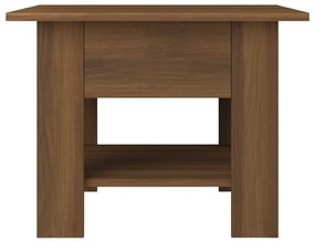 Mesa de centro 55x55x42 cm contraplacado cor carvalho castanho