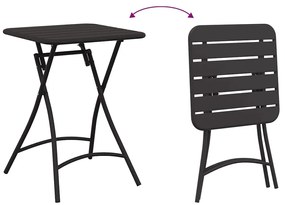 Mesa de Jardim Dobrável - Antracite - 55x55x73 cm - Aço