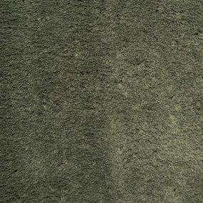 Tapete pelo curto macio lavável HUARTE 160x160cm verde-floresta