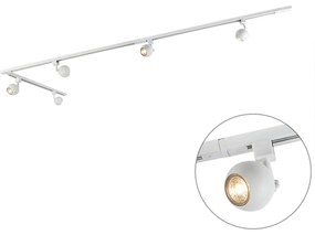 LED Sistema de calhas inteligente monofásico incl. 5 GU10 Wi-Fi branco - Gissi Moderno