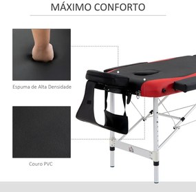Marquesa Massaggio  Dobrável ´- Preto e Vermelho - Design Moderno