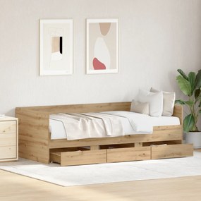 Daybed Carvalho Artesanal Madeira de Engenharia 90 x 190 cm