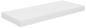 Prateleiras de parede suspensas 2 pcs 60x23,5x3,8cm MDF branco