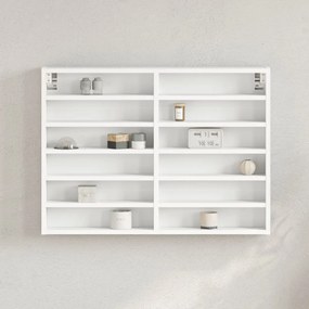 Armário vitrine 80x8,5x58 cm derivados de madeira branco