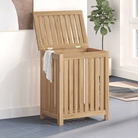 vidaXL Cesto de roupa 50x35x60 cm madeira de teca maciça