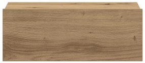 Mesa cabeceira suspensa 2 pcs carvalho artesanal 40x32x15 cm