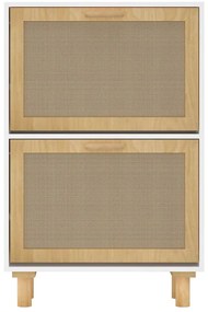 Sapateira 52x25x80 cm derivados de madeira/vime natural branco