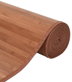 Tapete retangular 100x200 cm bambu castanho