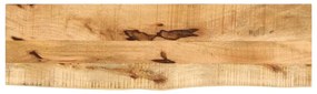 Tampo de mesa borda viva 100x20x3,8 cm mangueira áspera maciça