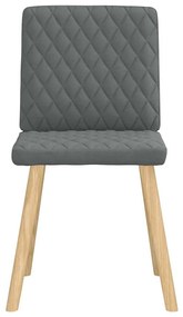 Cadeiras de jantar 4 pcs tecido cinzento-escuro