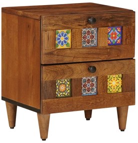 vidaXL Armário de Cabeceira com gaveta Castanho 40 x 33 x 46 cm