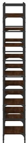Estante 127,5x28,5x172,5 cm derivados madeira carvalho castanho
