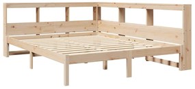 Cama com estante sem colchão 160x200 cm pinho maciço