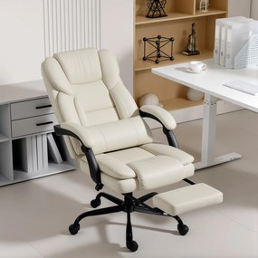 Cadeira de esritório Ergonómico, 67 x 65 x 119 cm, Encosto Reclinável, Bege