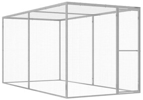 vidaXL Jaula para gatos 3x1,5x1,5 m aço galvanizado