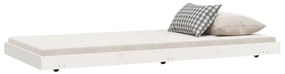 Cama sem colchão 75x190 cm madeira de pinho maciça branco