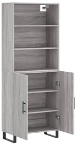 Armário alto 69,5x34x180 cm derivados de madeira sonoma cinza