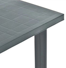 Mesa de jardim 80x75x72 cm plástico verde