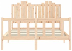 Cama sem colchão 140x190 cm madeira de pinho maciça