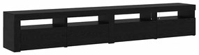 Conjunto de Armário de TV vidaXL de 3 Peças com Luzes LED Carvalho Pre