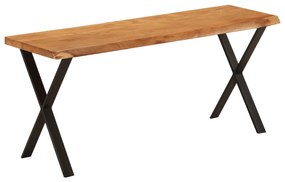 Banco com bordas vivas 105 cm madeira de acácia maciça