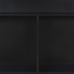 Mesa de bar com 2 tampos preto 130x40x120 cm