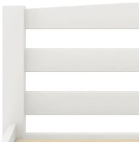 Estrutura de cama em pinho maciço 140x200 cm branco