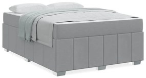 Estrutura da Cama Cinzento-claro 140 x 200 cm tecido